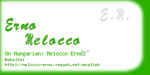 erno melocco business card